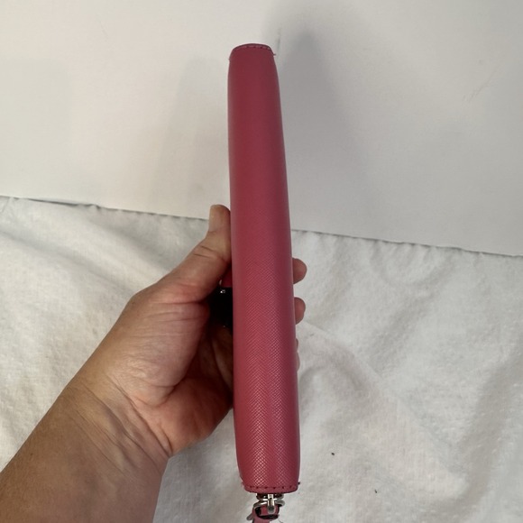 Pink Coach Wallet Darcy Bow Accordion Zip Pink Leather Zip Around Clutch - Picture 7 of 16